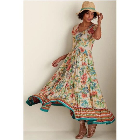 Soft Surroundings Kara Maxi Dress Floral Printed 1XPS - Picture 1 of 8